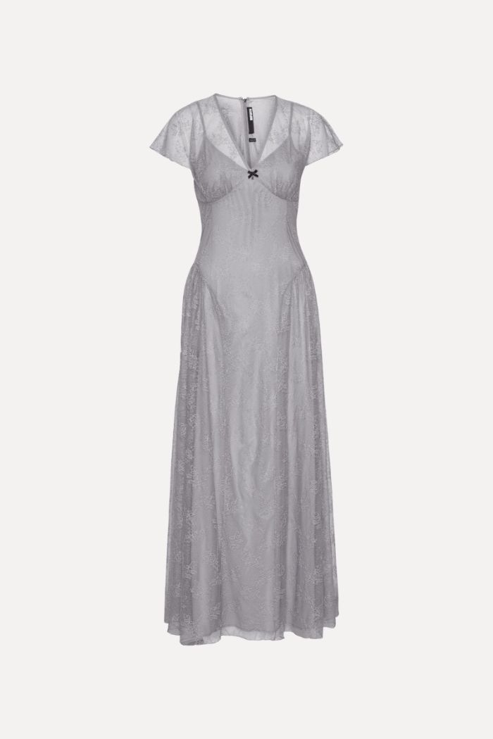 Rotate, Lace Maxi dress, Light gray